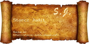 Storcz Judit névjegykártya